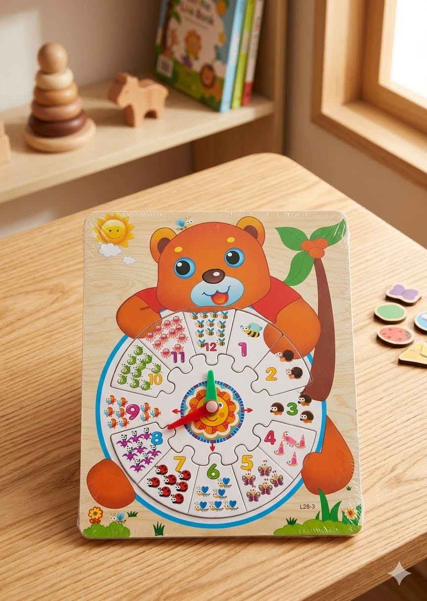 Wooden Puzzle Clock