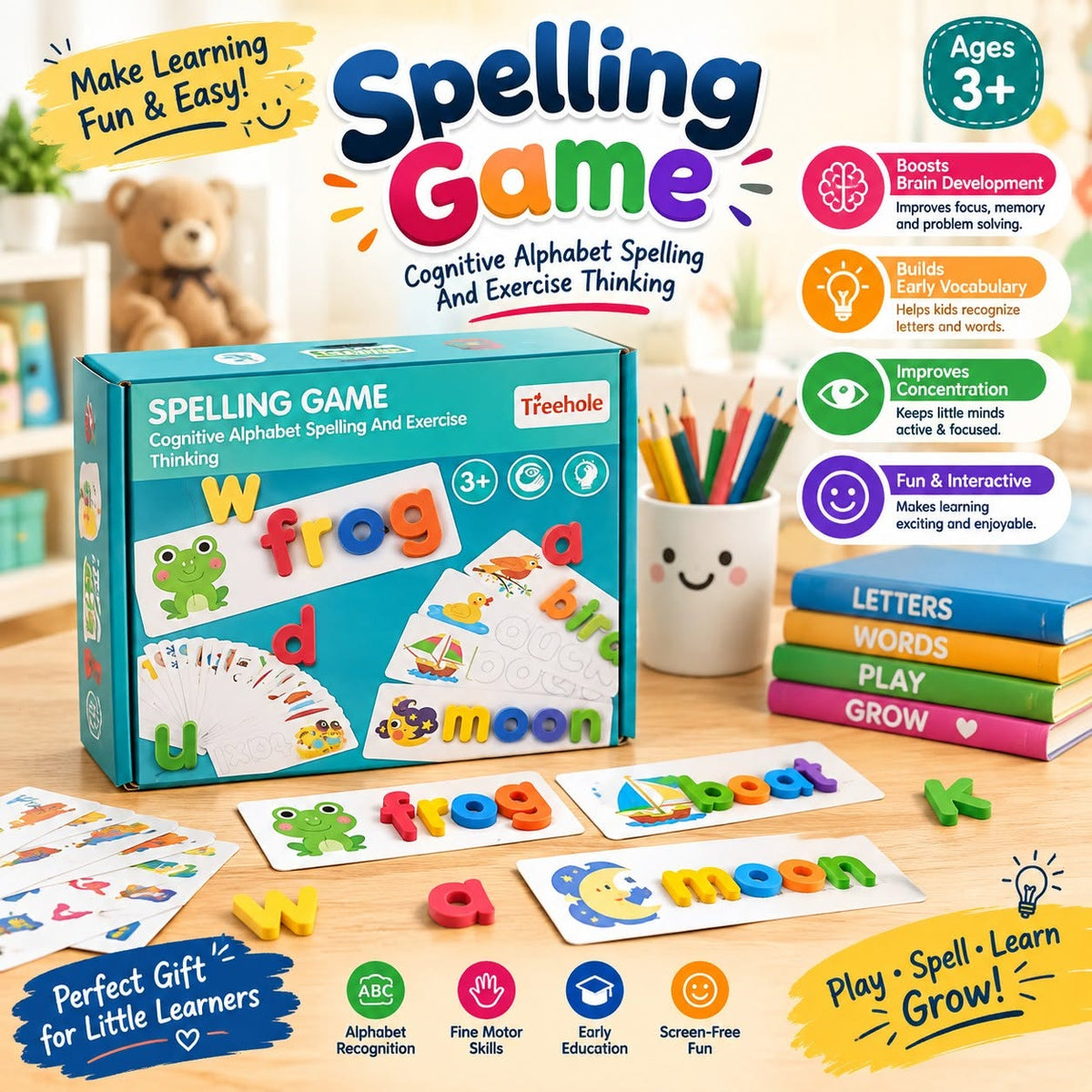 Spelling Game – Learn, Play &amp; Grow